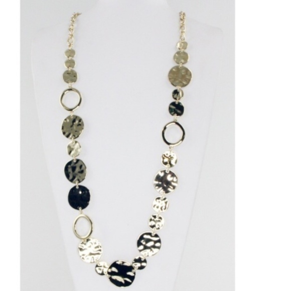 Adia Kibur HAMMERED DISC NECKLACE